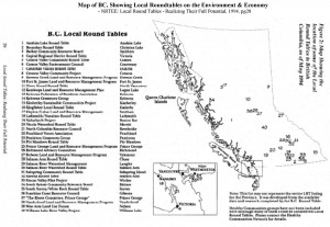 Map of BC, Local Roundtables, 1994